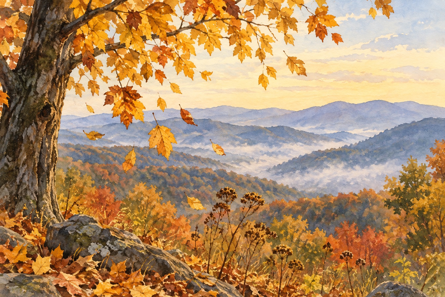Golden leaves a fallin’