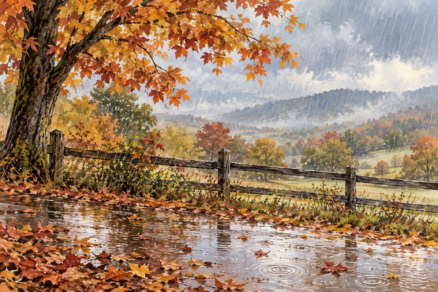 The first cool day of fall