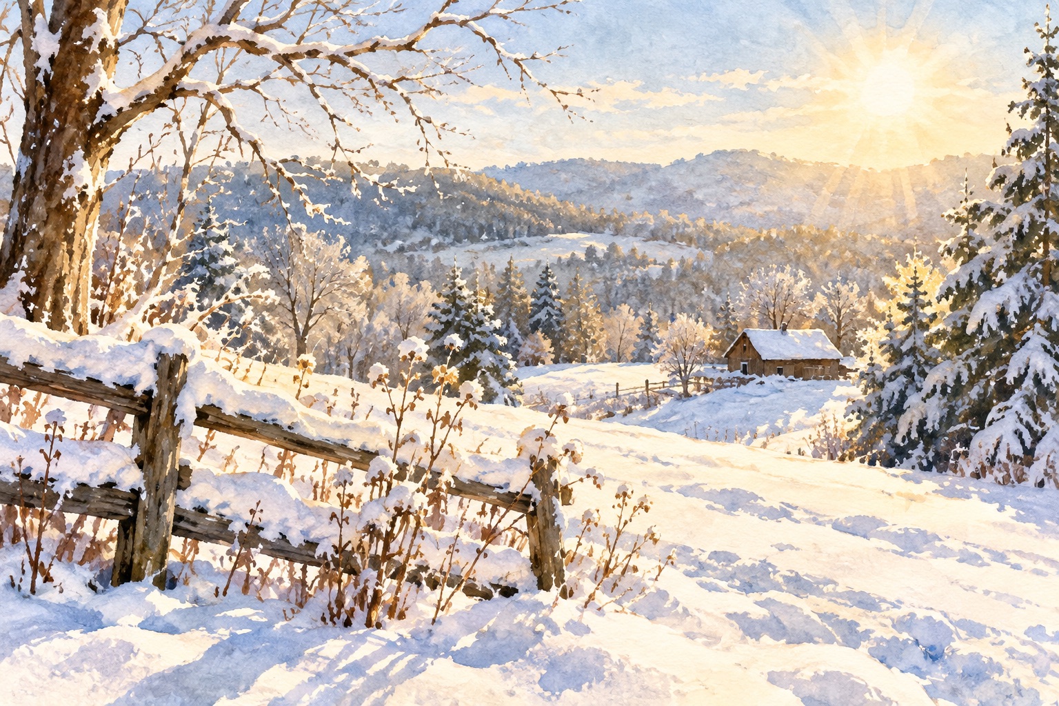 Sunshine and snow… Big SMILE